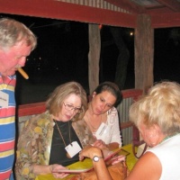 Eddie Baldwin, Claire Adamson & daughter Julianne, Teri Hale